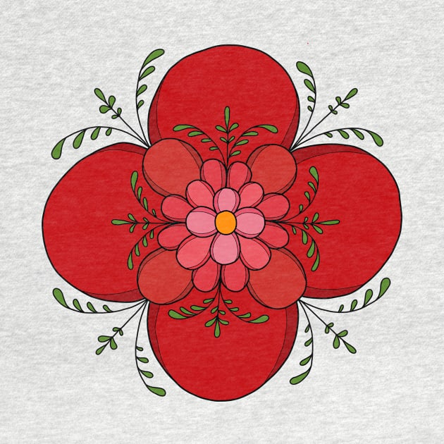 Red Flower by Aurora Crafts